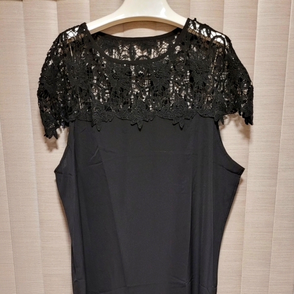 NWT/ MADE WITH LOVE LACE TRIM TUNIC/DRESS - Picture 2 of 6